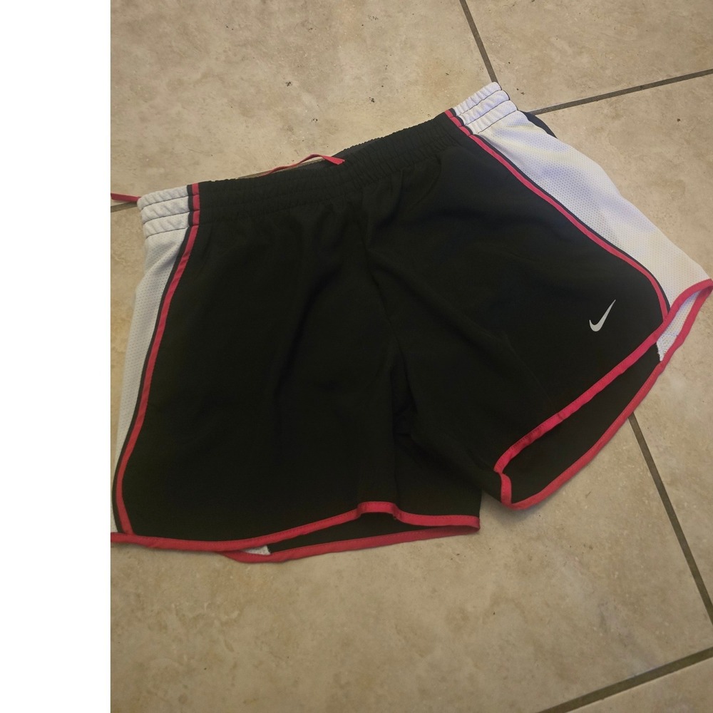 Nike Dri-FIT Athletic Shorts Small Black Red White Performance Running Gym